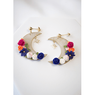 Aros de arcilla polimérica Luna