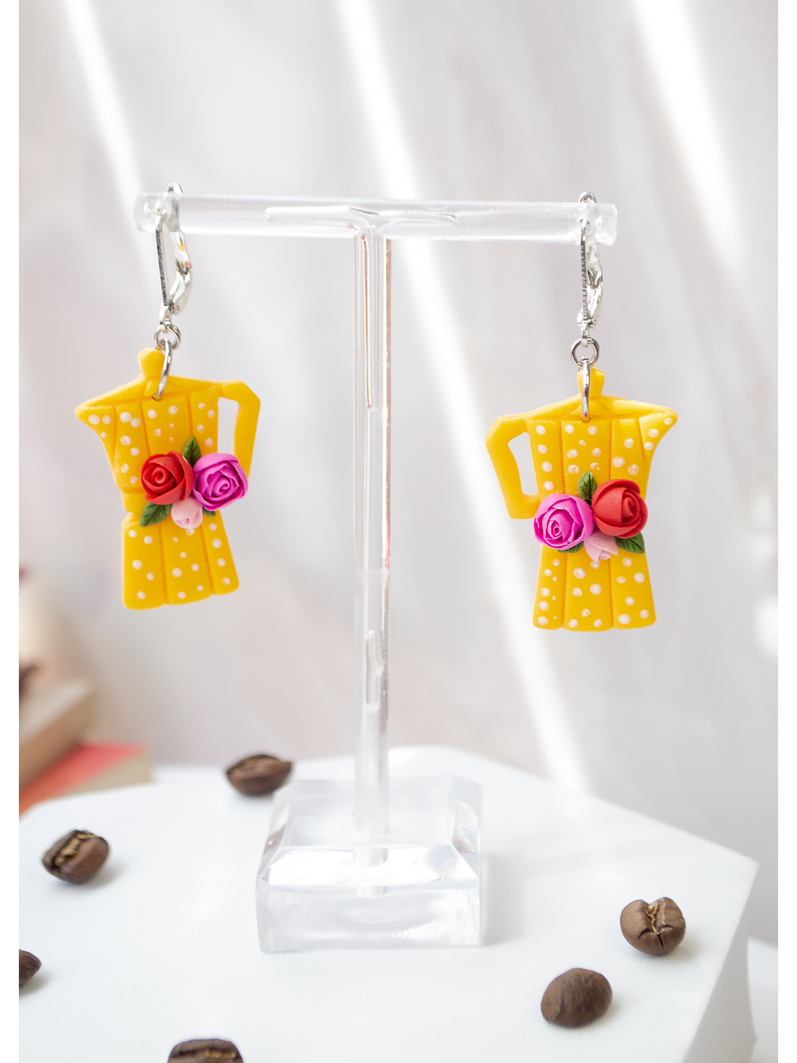 Aros de arcilla polimérica Cafetera  3