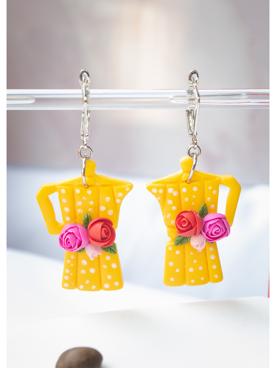 Aros de arcilla polimérica Cafetera  2