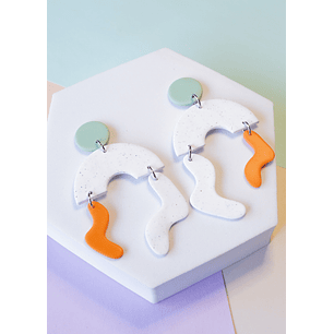 Aros de arcilla polimérica diseño Abstracto 