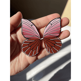 Mariposas burdeo de 6 cm 
