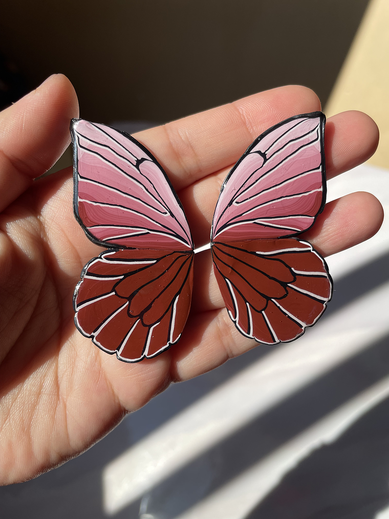 Mariposas burdeo de 6 cm  2