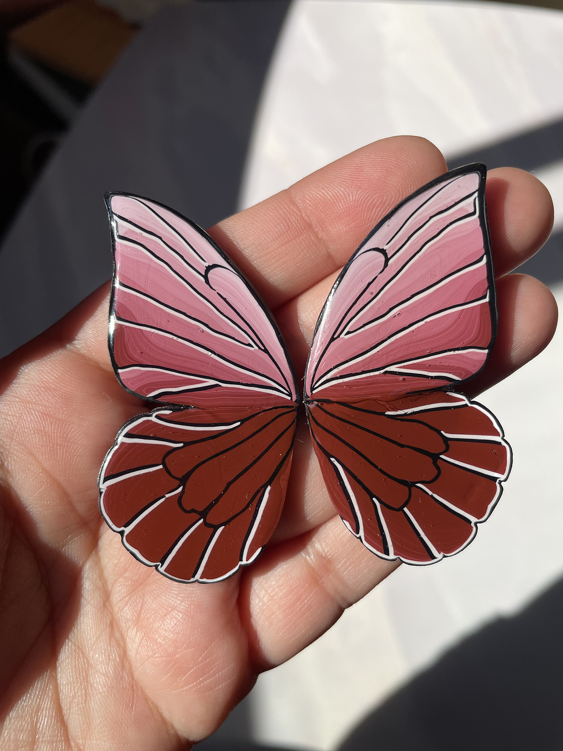 Mariposas burdeo de 6 cm  1