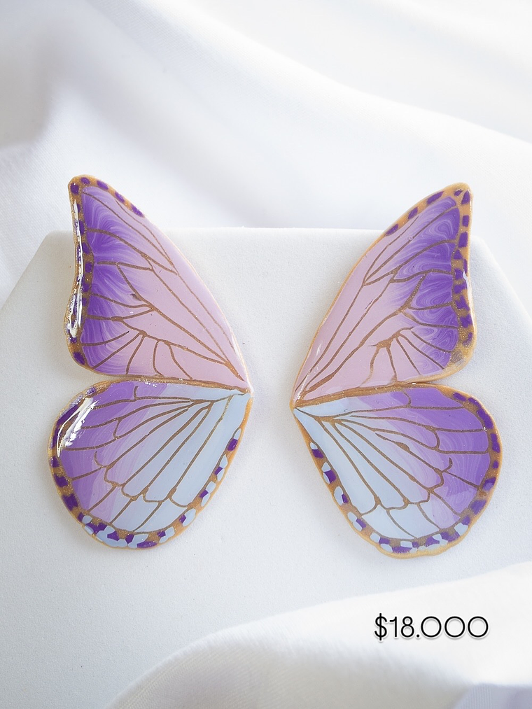 Aritos de alita de mariposa 5.5 cm   1
