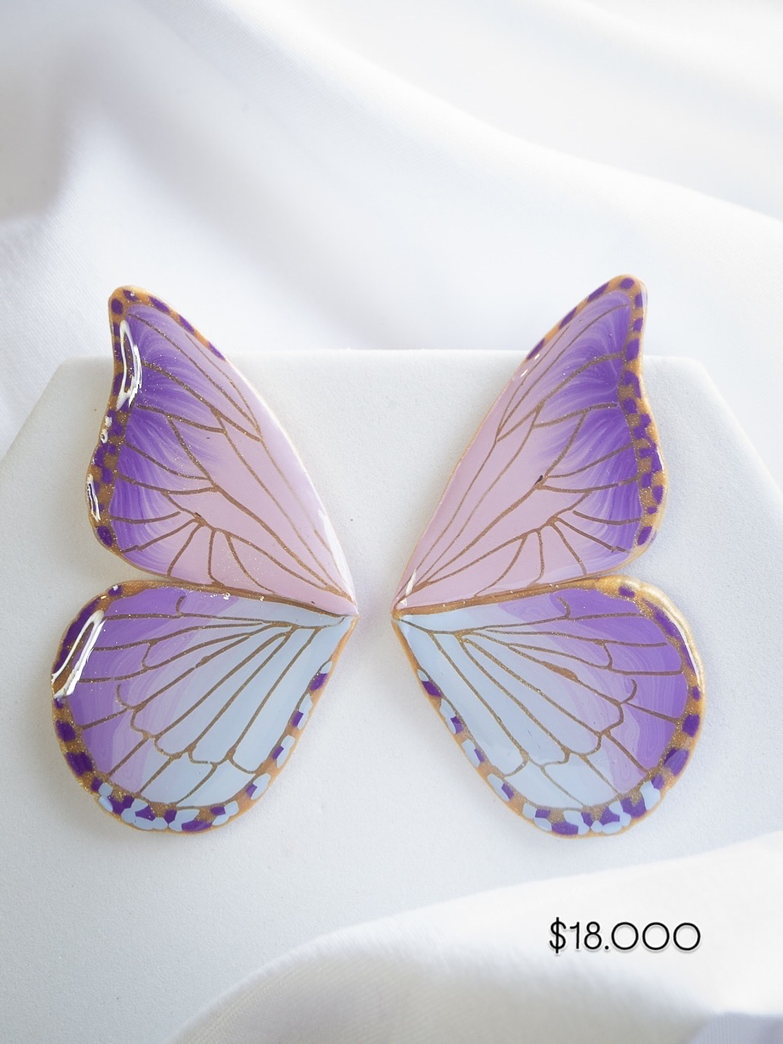 Aritos de alita de mariposa 5.5 cm   2