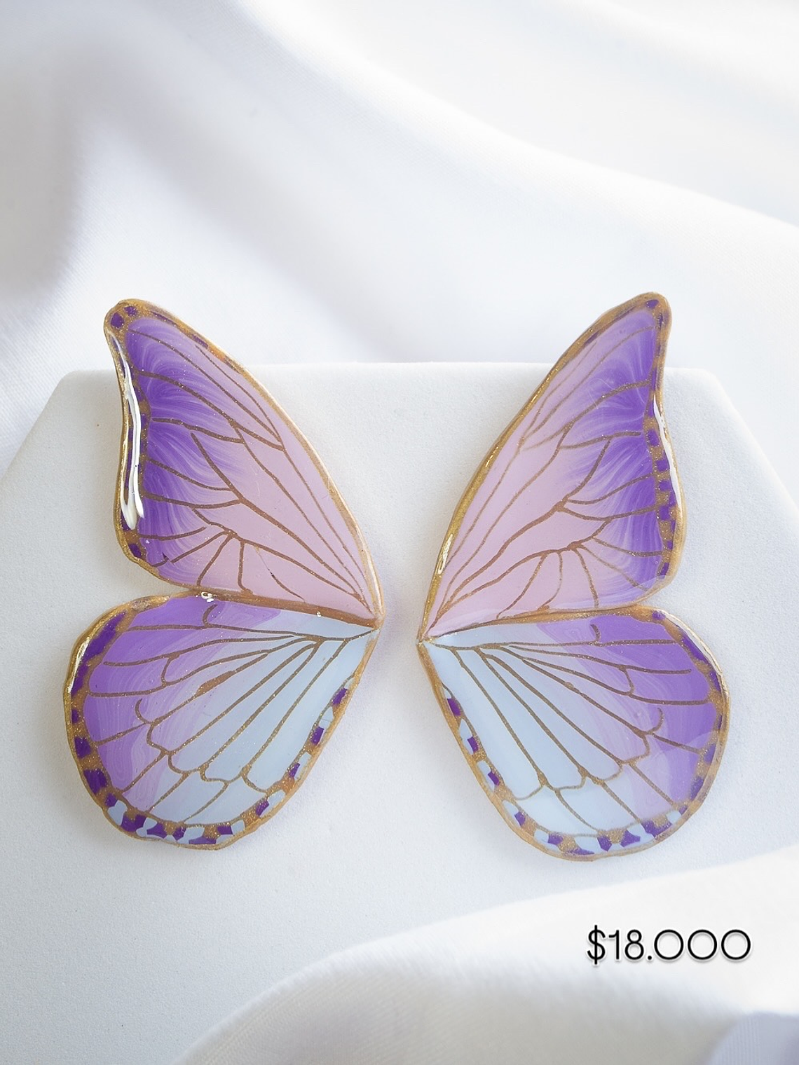 Aritos de alita de mariposa 5.5 cm   3