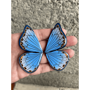 Aritos alita de mariposa 7 cm 