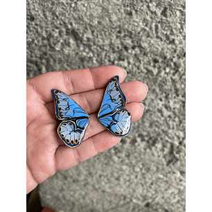 Aritos alita de mariposa 4 cm