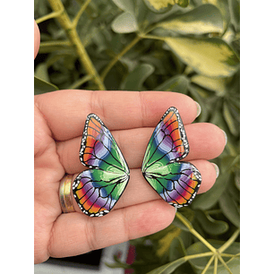 Aritos alita de mariposa 4 cm