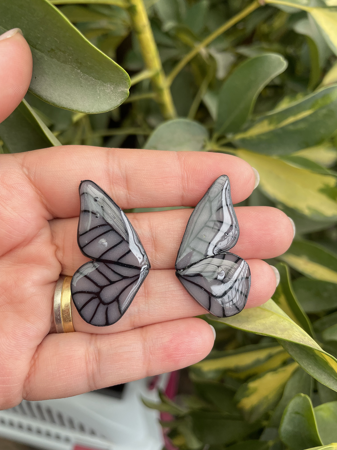 Aritos alita de mariposa 4 cm 1