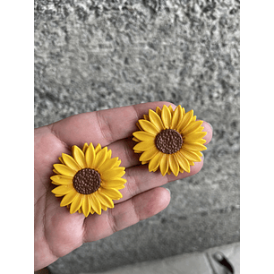 Aritos de girasol 4 cm