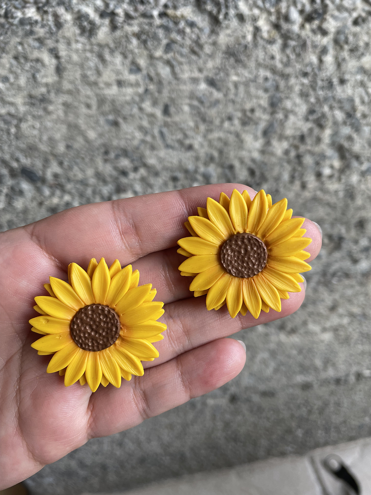 Aritos de girasol 4 cm 1