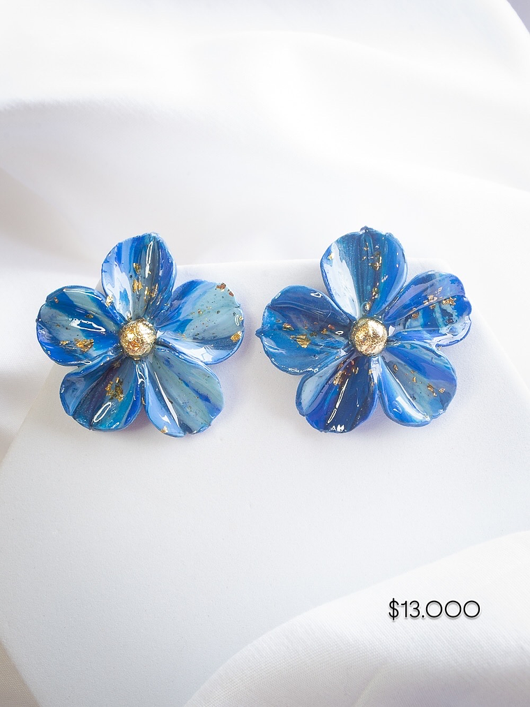 Aritos de flor 4 cm 1