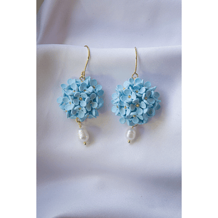 Aritos flor de hortensias 