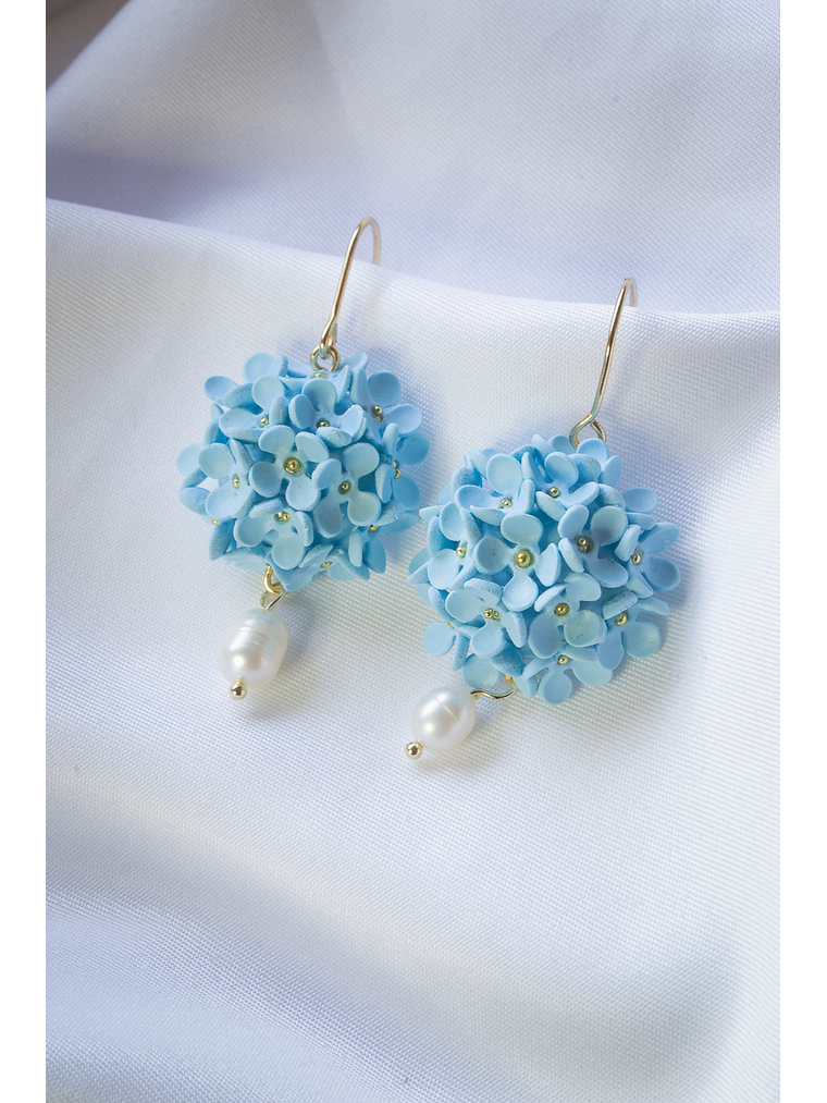 Aritos flor de hortensias  2