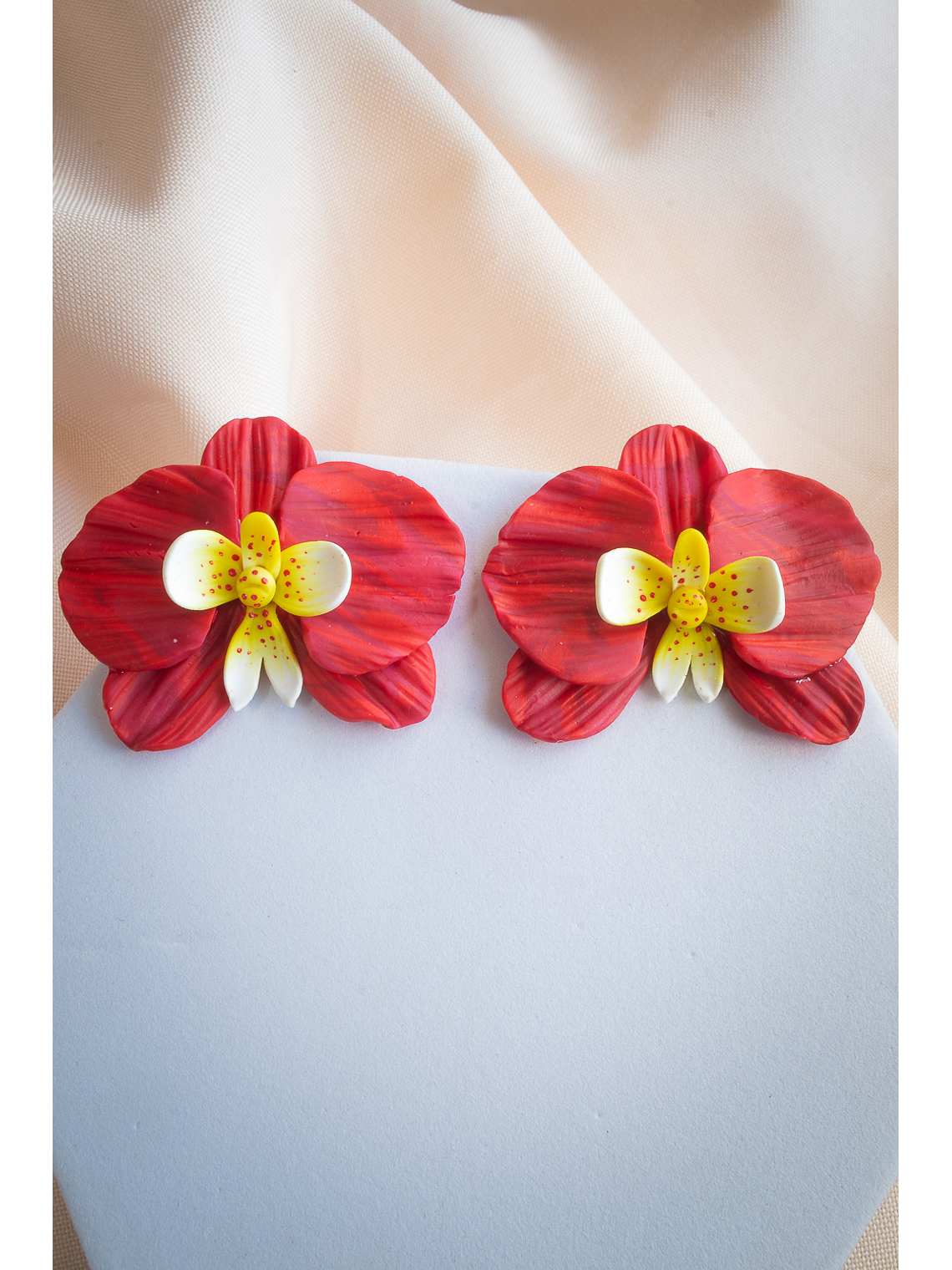 Aritos orquídea rojas  1