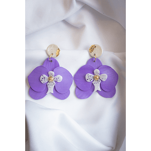 Aritos Orquídeas moradas 