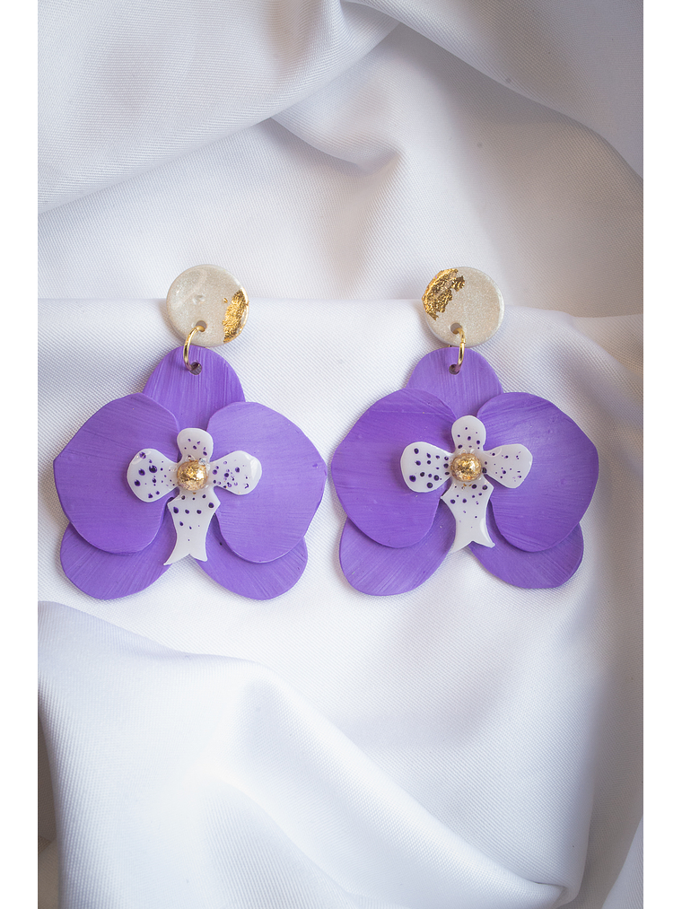 Aritos Orquídeas moradas  1