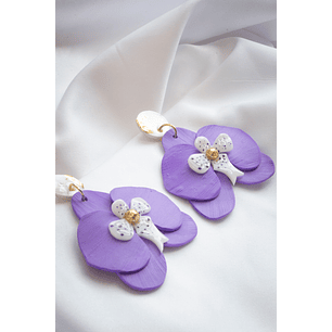 Aritos Orquídeas moradas 