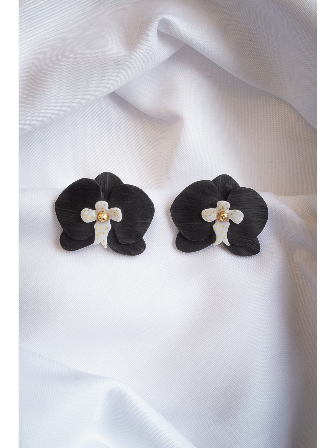 Aritos Orquídeas negras 1