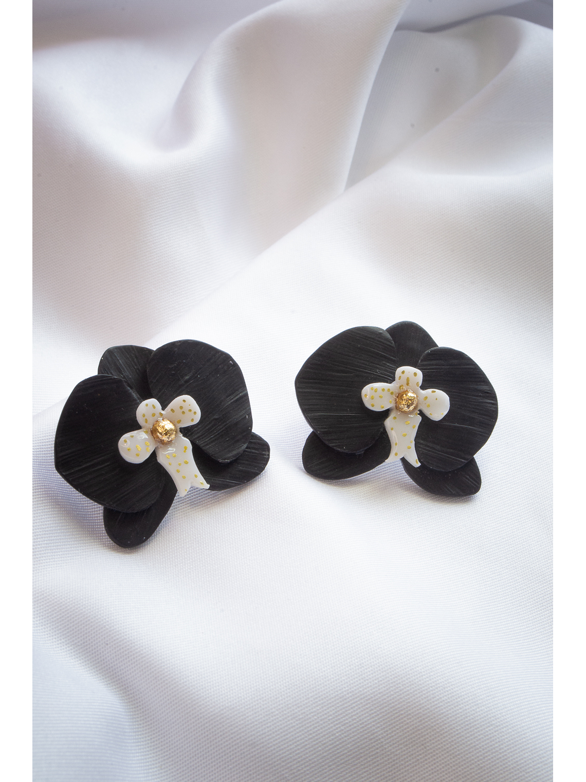 Aritos Orquídeas negras 2