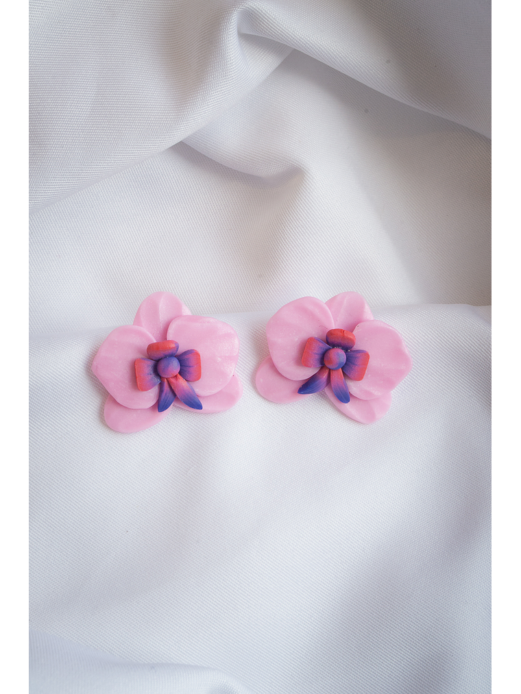 Aritos Orquídeas rosadas 1