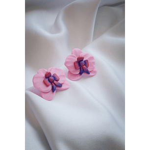 Aritos Orquídeas rosadas