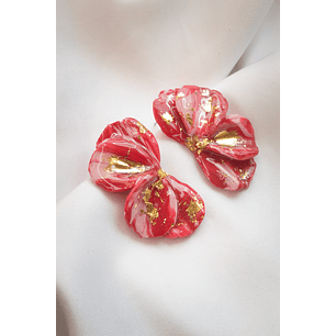 Aritos scrunchys rojos