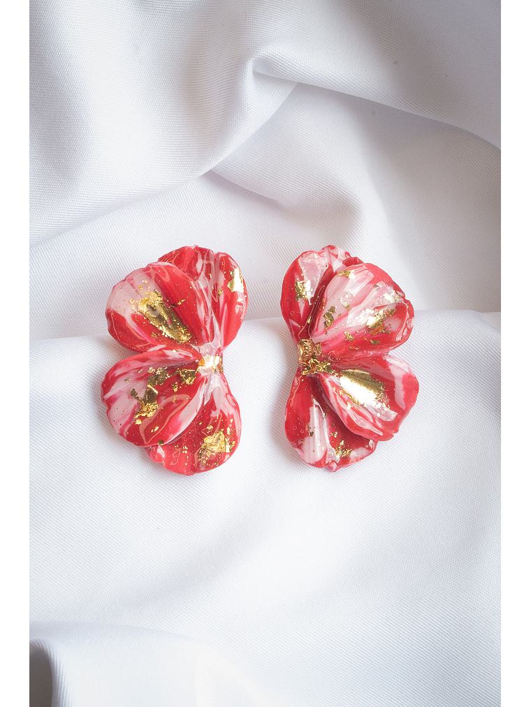 Aritos scrunchys rojos 2