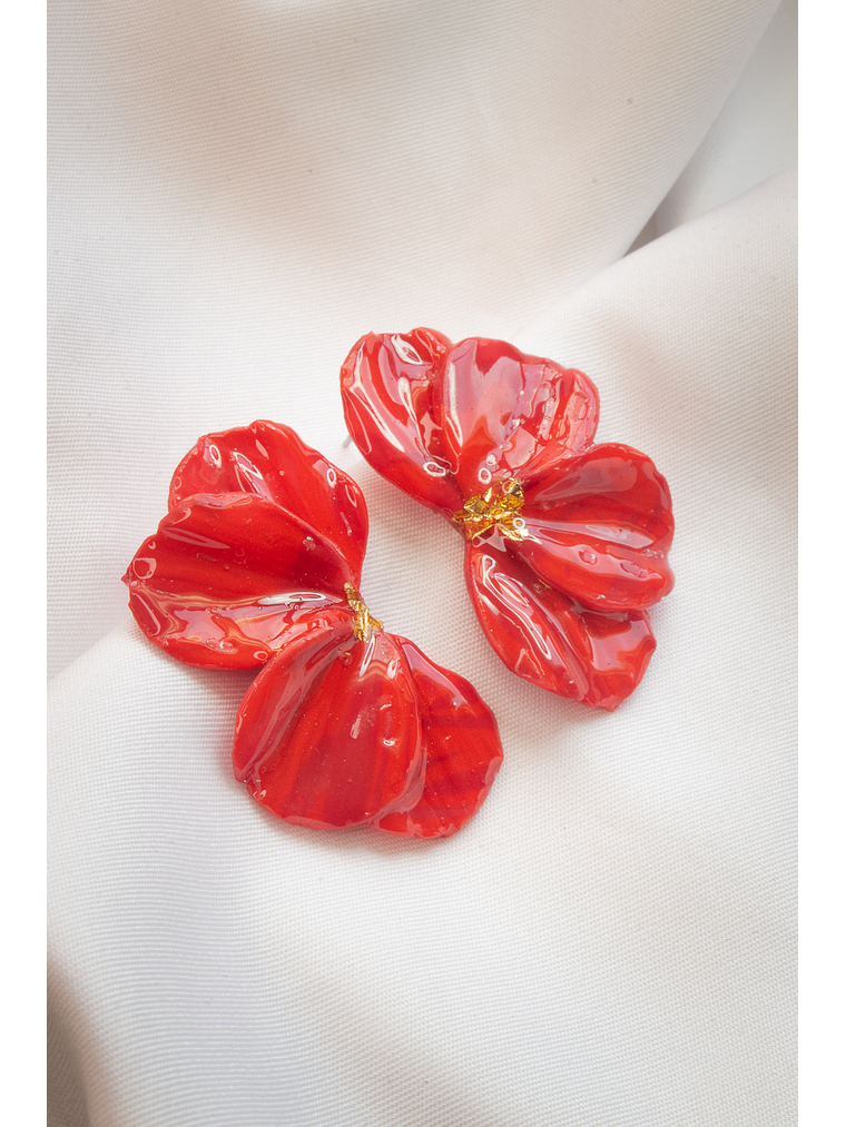 Aritos scrunchys rojos 2