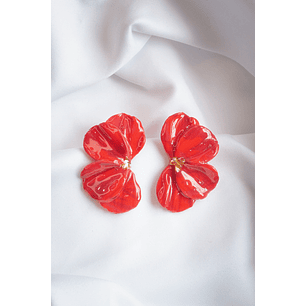 Aritos scrunchys rojos