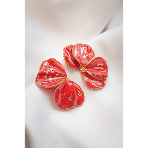 Aritos scrunchys rojos