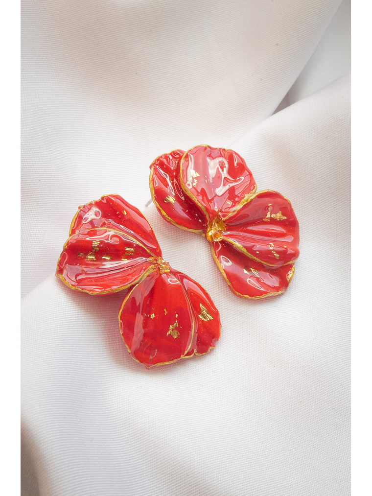 Aritos scrunchys rojos 2