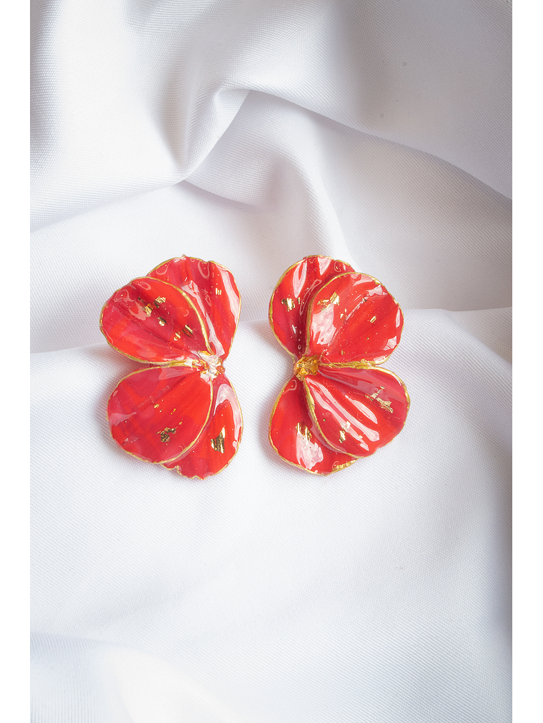 Aritos scrunchys rojos 1