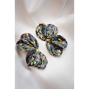 Aritos scrunchys negros