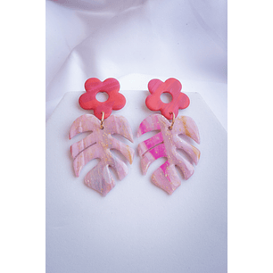 Aritos monstera con flor