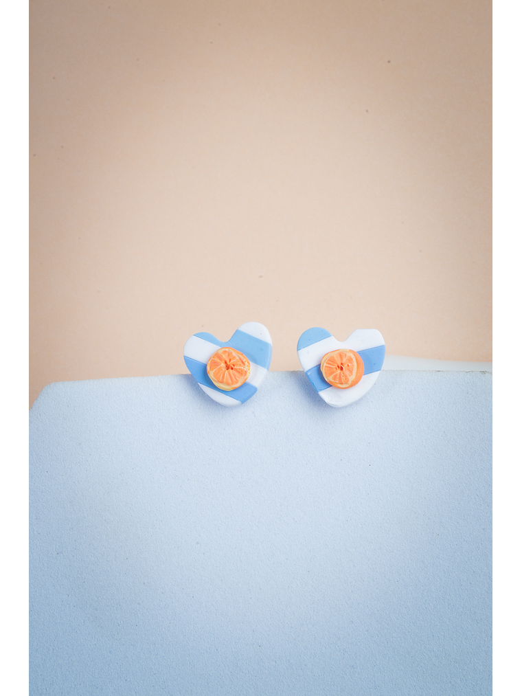 Aritos Corazones y naranjas pequeños 1