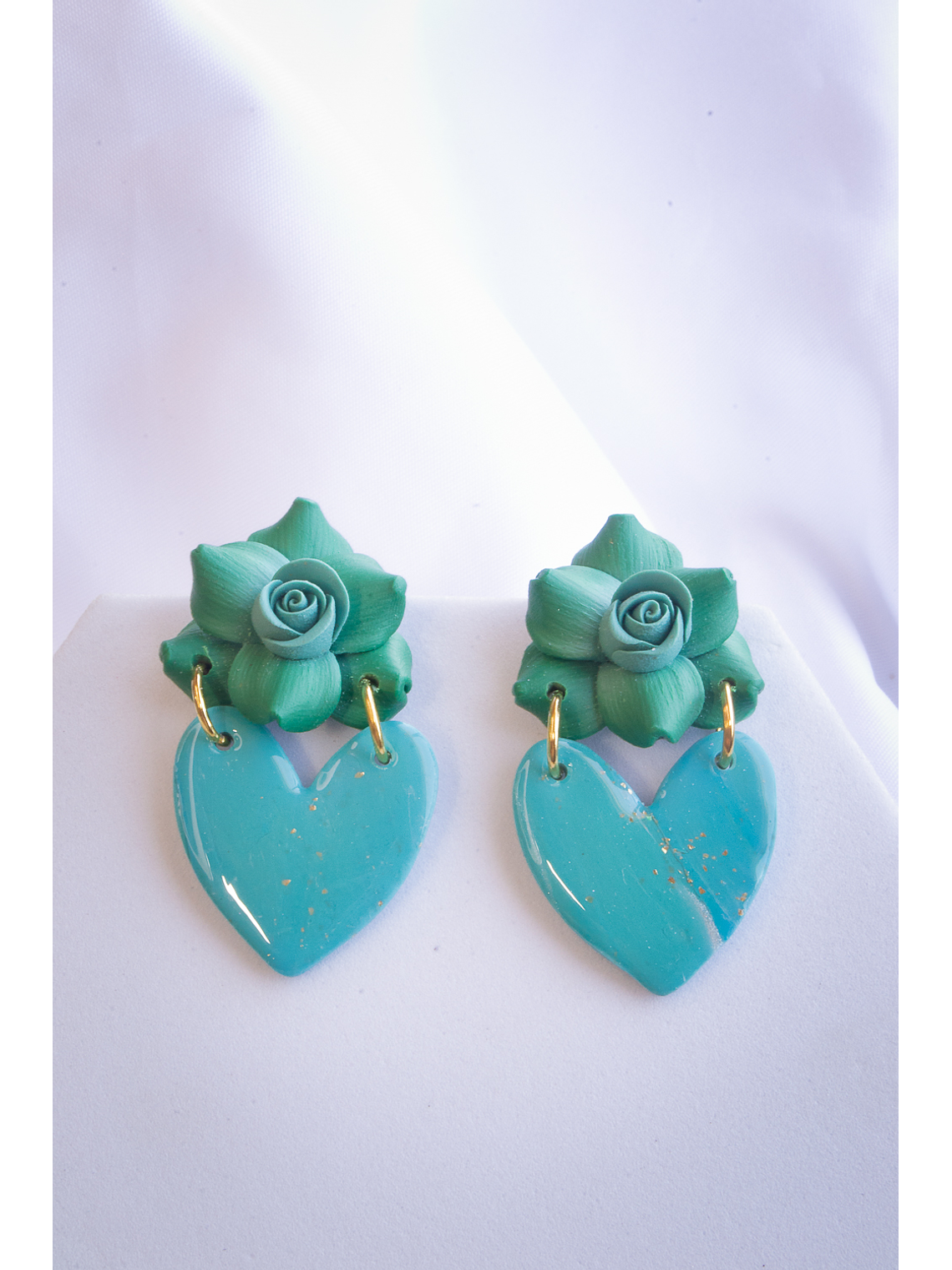 Aritos Corazon con Flor 1