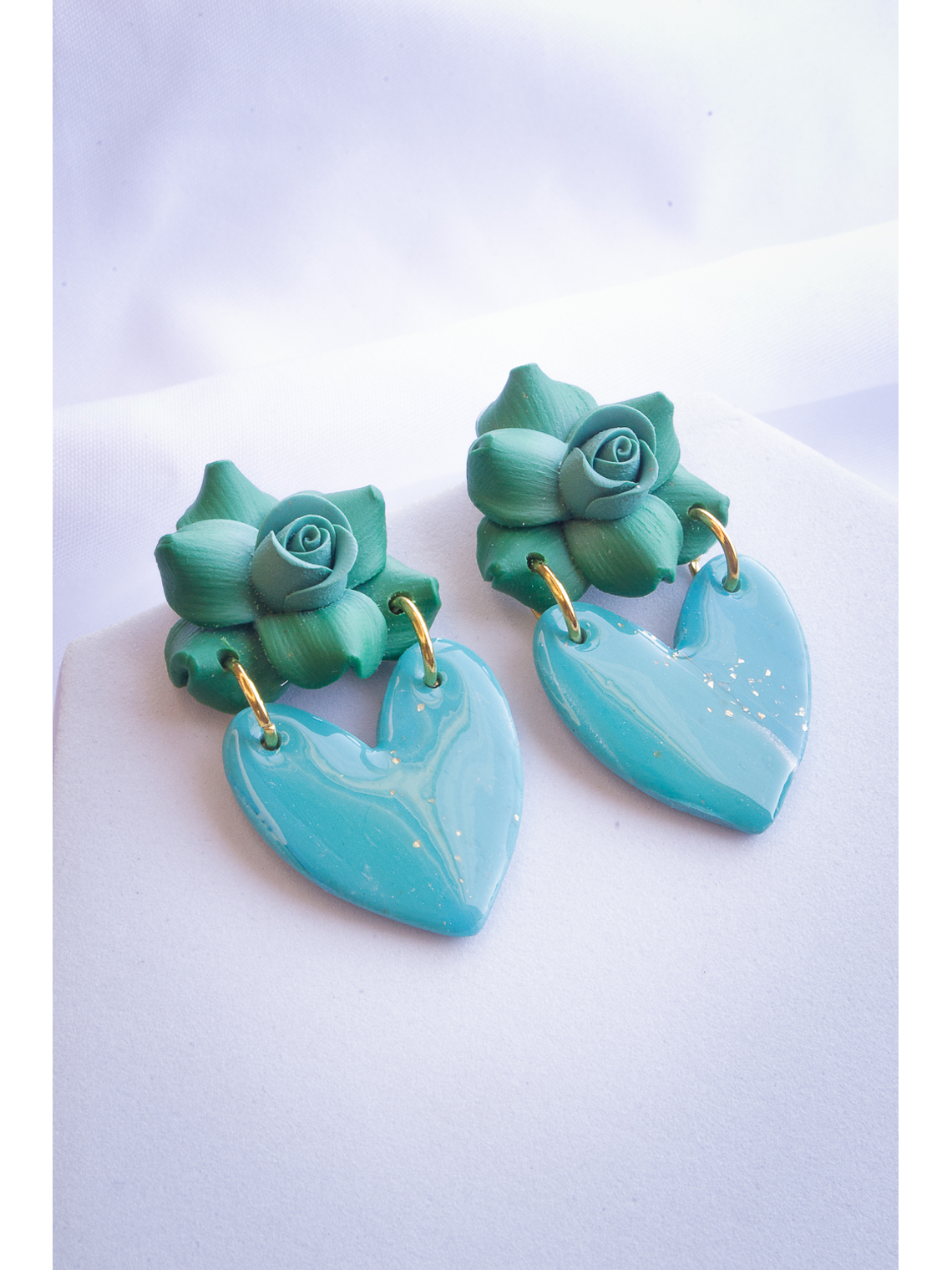 Aritos Corazon con Flor 2