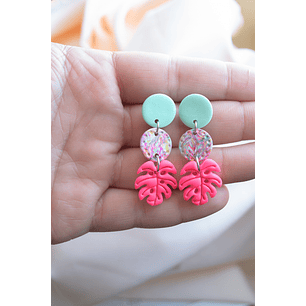 Aritos Botones y Monsteras 