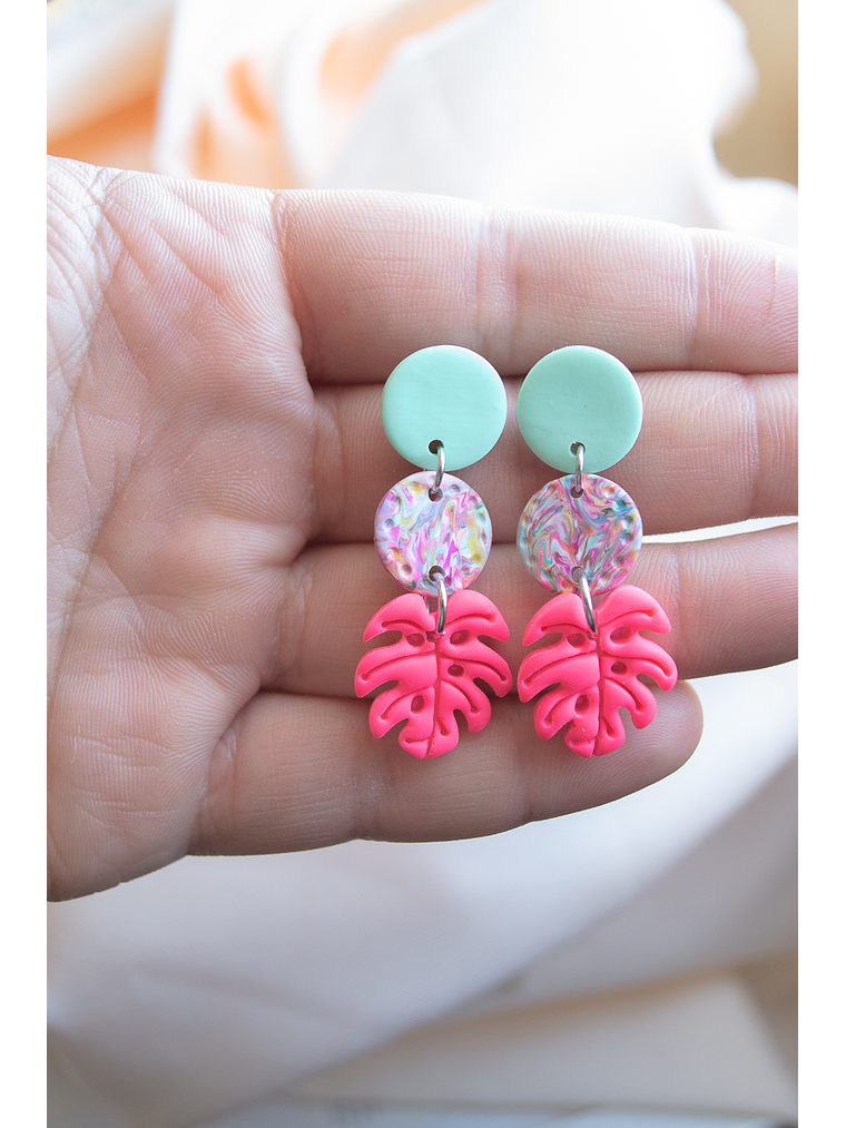 Aritos Botones y Monsteras  2