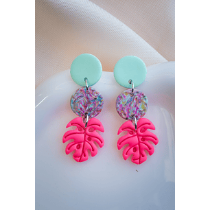 Aritos Botones y Monsteras 