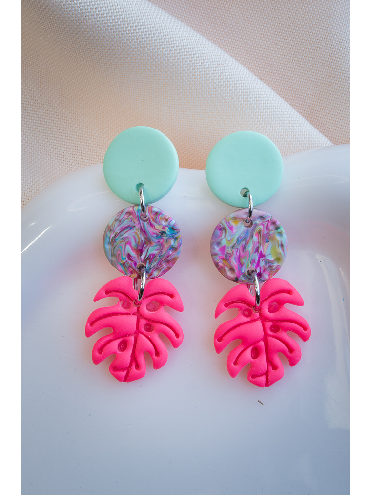 Aritos Botones y Monsteras  1