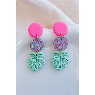 Aritos Botones y Monsteras