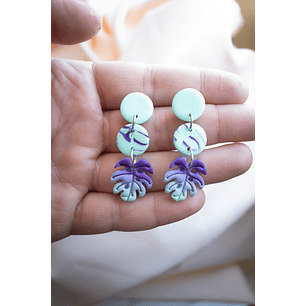 Aritos Botones y Monsteras