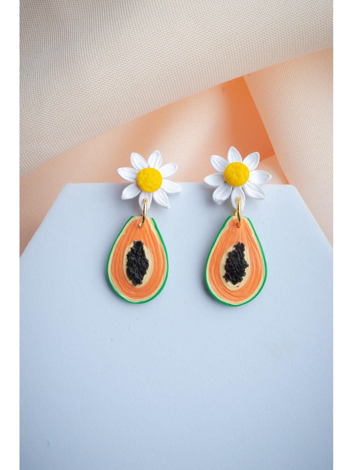 Aritos Frutas Papayas y flores  1