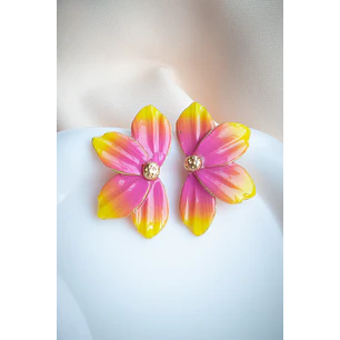 Aritos modelo flor de loto 