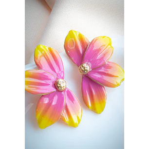 Aritos modelo flor de loto 