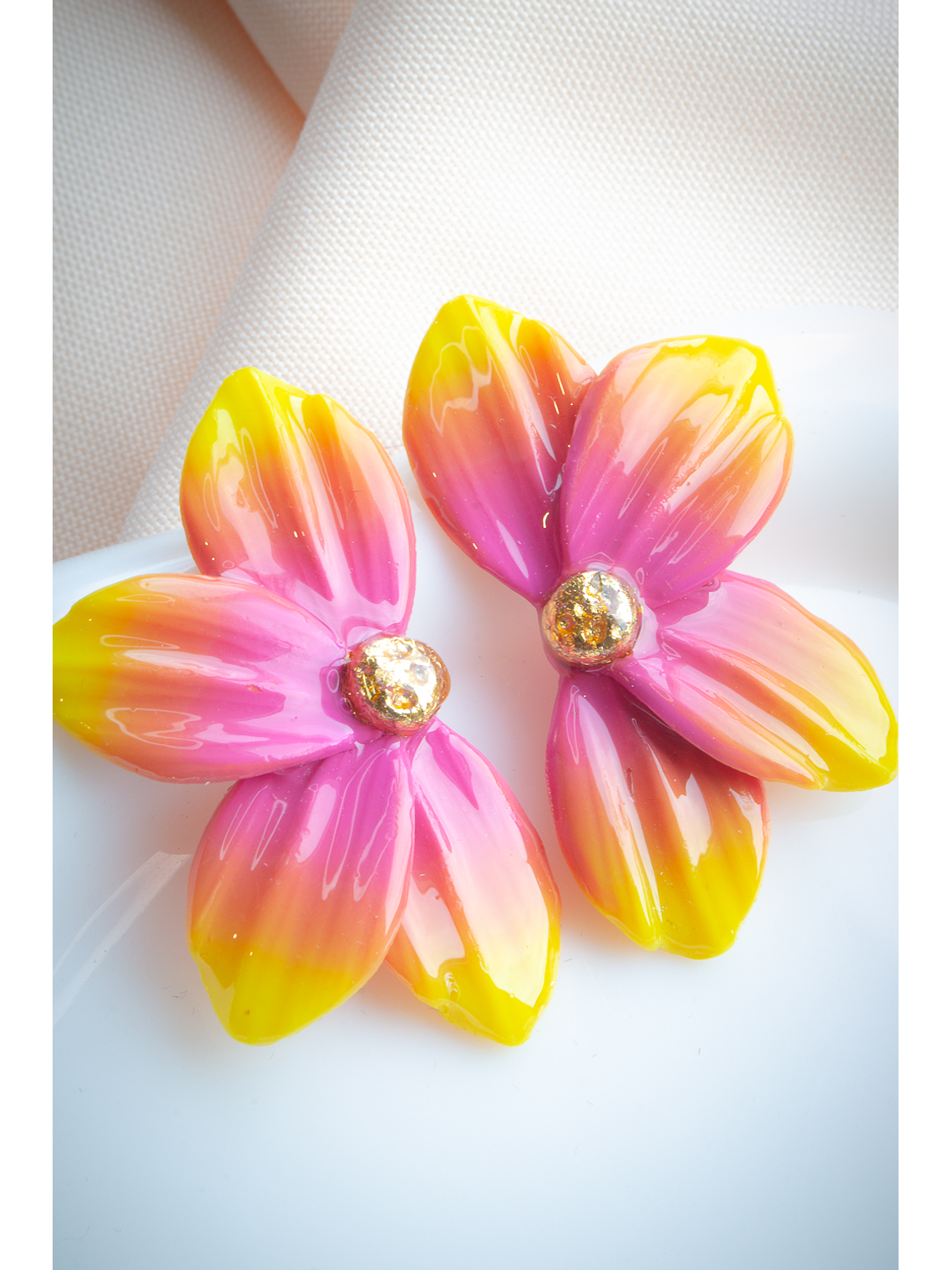 Aritos modelo flor de loto  2