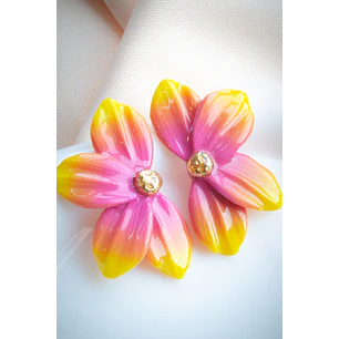 Aritos modelo flor de loto 